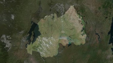 Ruanda yüksek çözünürlüklü uydu haritasında vurgulandı