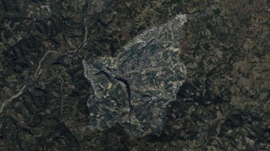 San Marino highlighted on a high resolution satellite map clipart
