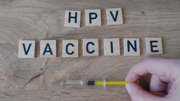 Concetto Vaccino Del Papillomavirus Umano Hpv — Video Stock