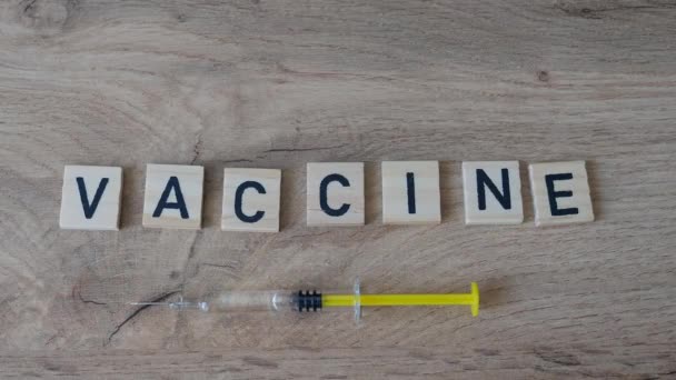 Rotavirus Conceito Vacinação Mão Luvas Está Colocando Palavra Rotavírus — Vídeo de Stock