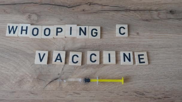 Coqueluche Concept Vaccination Contre Coqueluche Infection Bactérienne — Video