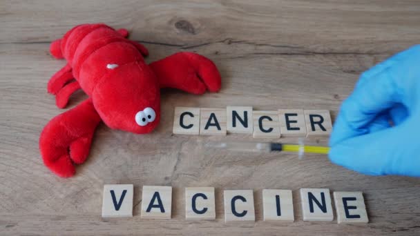 Kankervaccin Idee Kankerbehandeling Genaamd Immunotherapie — Stockvideo