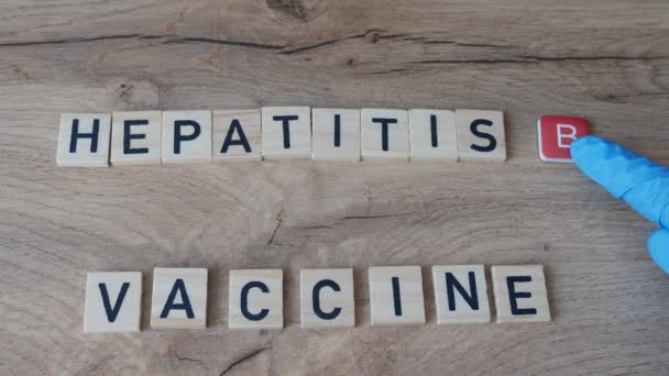 Konsep Vaksin Hepatitis Penyakit Hati Yang Disebabkan Oleh Virus Hepatitis — Stok Video