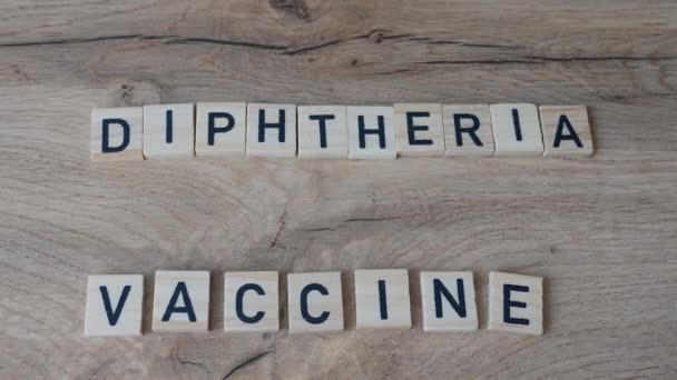 Konsep Vaksinasi Difteri Infeksi Yang Disebabkan Oleh Bakteri Difteri Corynebacterium — Stok Video