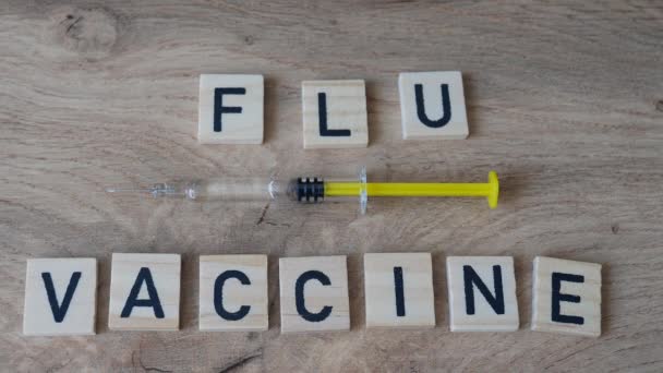 Mevsimsel Grip Grip Aşılama Konsepti — Stok video
