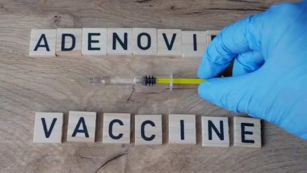 Koncepcja Szczepionki Przeciw Adenowirusowi Szczepionka Przeciwko Adenowirusowi Jest Szczepionką Przeciwko — Wideo stockowe