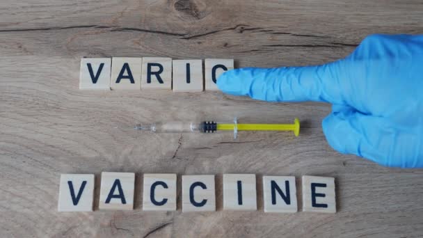 Varicella Vaccin Ook Bekend Als Waterpokken Vaccin Concept — Stockvideo