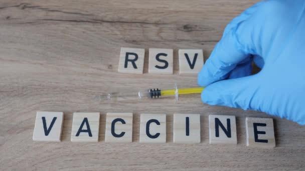 Respiratory Syncytial Virus Rsv Vaccine Concept — Stock Video
