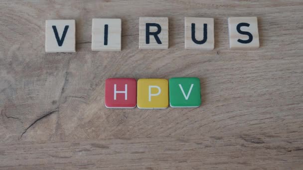 Concepto Vacuna Contra Vph Del Virus Del Papiloma Humano — Vídeos de Stock