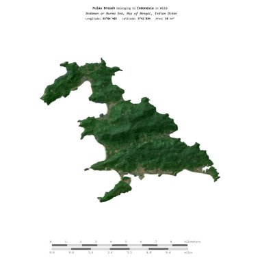 Hint Okyanusu 'ndaki Pulau Breueh, Endonezya' ya ait, 20 Ekim 2017 'de çekilmiş bir uydu görüntüsüyle izole edildi.