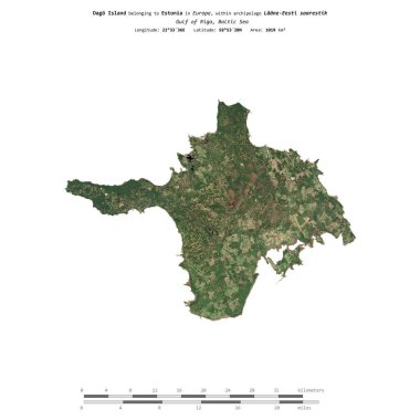 Estonya 'ya ait Baltık Denizi' ndeki Dago Adası 12 Mayıs 2023 'te çekilmiş uydu görüntüsüyle izole edilmiştir.