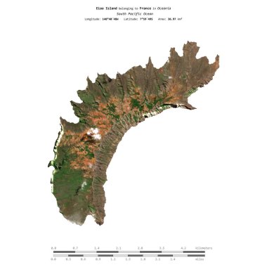 Fransa 'ya ait Güney Pasifik Okyanusu' ndaki Eiao Adası, 11 Ağustos 2020 'de çekilmiş bir uydu görüntüsüyle izole edilmiştir.
