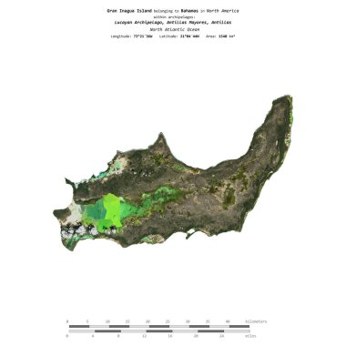 Bahamalar 'a ait Kuzey Atlantik Okyanusu' ndaki Gran Inagua Adası, 16 Şubat 2018 'de çekilmiş bir uydu görüntüsüyle izole edilmiştir.