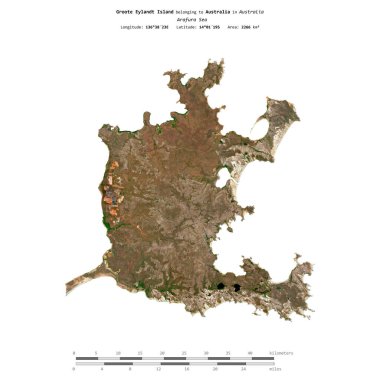 Avustralya 'ya ait Arafura Denizi' ndeki Groote Eylandt Adası, 5 Eylül 2023 'te çekilmiş bir uydu görüntüsüyle izole edilmiştir.