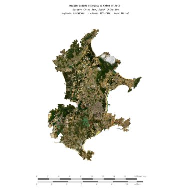 Çin Denizi 'nin güneyindeki Haitan Adası, 19 Kasım 2022' de çekilmiş bir uydu görüntüsüyle izole edilmiştir.