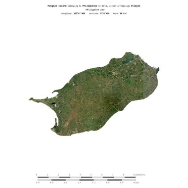 Filipinler 'deki Panglao Adası, 9 Şubat 2018' de çekilmiş uydu görüntüsüyle izole edilmiştir.