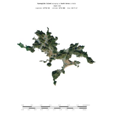 Güney Kore 'ye ait Japon Denizi' ndeki Pyeongildo Adası, 18 Kasım 2022 'de çekilmiş bir uydu görüntüsüyle izole edilmiştir.