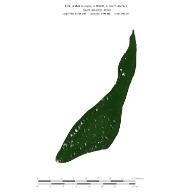Brezilya 'ya ait Güney Atlantik Okyanusu' ndaki Ilha Urutai, 31 Ağustos 2023 'te çekilmiş bir uydu görüntüsüyle izole edilmiştir.