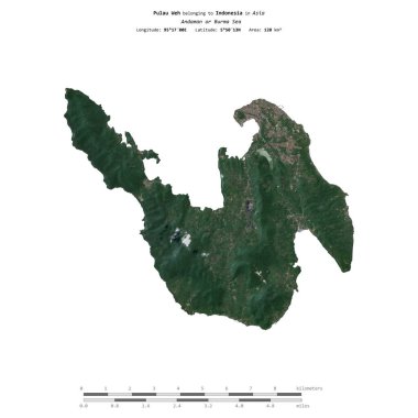Endonezya 'ya ait Andaman veya Burma Denizi' ndeki Pulau Weh, 12 Mart 2024 'te çekilmiş bir uydu görüntüsüyle izole edilmiştir.