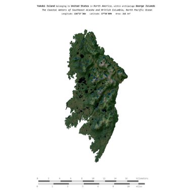 Amerika Birleşik Devletleri 'ne ait Kuzey Pasifik Okyanusu' ndaki Yakobi Adası 13 Eylül 2020 'de çekilmiş uydu görüntüsüyle izole edilmiştir.