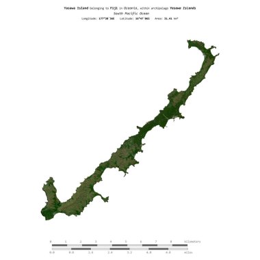 Fiji 'ye ait Güney Pasifik Okyanusu' ndaki Yasawa Adası, 20 Mayıs 2024 'te çekilmiş bir uydu görüntüsüyle izole edilmiştir.