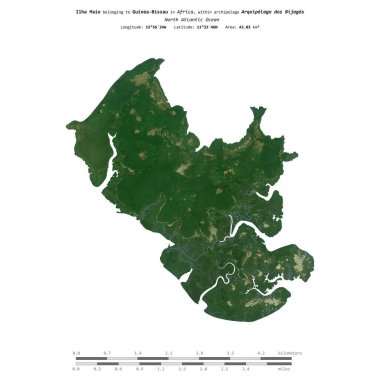Kuzey Atlantik Okyanusu 'ndaki Ilha Maio, Gine-Bissau' ya ait, 30 Aralık 2023 'te çekilmiş bir uydu görüntüsüyle izole edilmiştir.