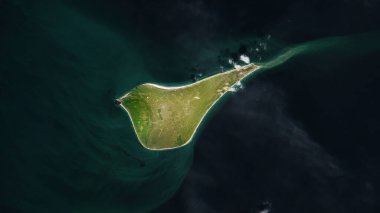 Kattegat 'taki Anholt Adası 4 Eylül 2023' te çekilmiş bir uydu görüntüsü.