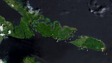 Batan, Albay Island in the Philippine Sea on a satellite image taken in September 26, 2023 clipart