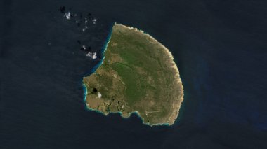 Blanquilla Island in the Caribbean Sea on a satellite image taken in January 29, 2024 clipart