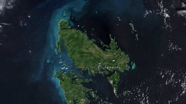 Sulu Denizi 'ndeki Busuanga Adası 29 Aralık 2019' da çekilmiş bir uydu görüntüsü.