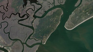 Daufuskie Adası Kuzey Atlantik Okyanusu 'nda 28 Ocak 2024' te çekilmiş bir uydu görüntüsü.