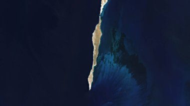 Dorre Island in the Indian Ocean on a satellite image taken in August 30, 2023 clipart