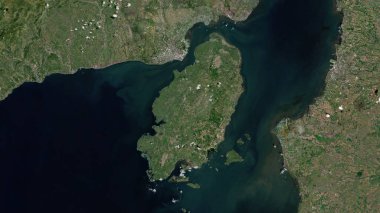 Sulu Denizi 'ndeki Guimaras Adası 30 Ocak 2020' de çekilmiş bir uydu görüntüsü.