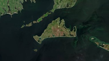 Martha 's Vineyard Adası Kuzey Atlantik Okyanusu' nda 19 Mayıs 2021 'de çekilmiş bir uydu görüntüsü.