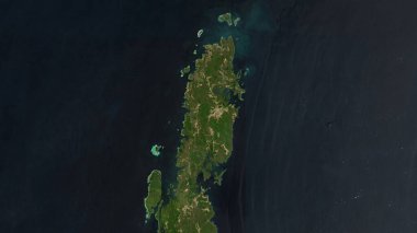 Bengal Körfezi 'ndeki Kuzey Andaman Adası 11 Mart 2020' de çekilmiş bir uydu görüntüsü.