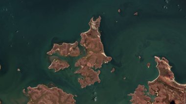 Arafura Denizi 'ndeki Kuzey Adası. 16 Kasım 2023' te çekilmiş bir uydu görüntüsü.