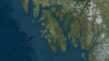 Güneydoğu Alaska 'nın Sahil Suları' ndaki Galler Prensi ve Britanya Kolumbiyası 17 Ekim 2023 'te çekilmiş bir uydu görüntüsü.