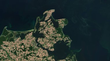 Baltık Denizi 'ndeki Rugen Adası' nda 8 Eylül 2023 'te çekilmiş bir uydu görüntüsü.