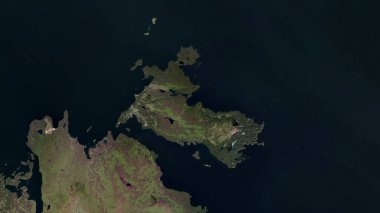 Alaska Körfezi 'ndeki Spruce Adası 29 Haziran 2019' da çekilmiş bir uydu görüntüsü.