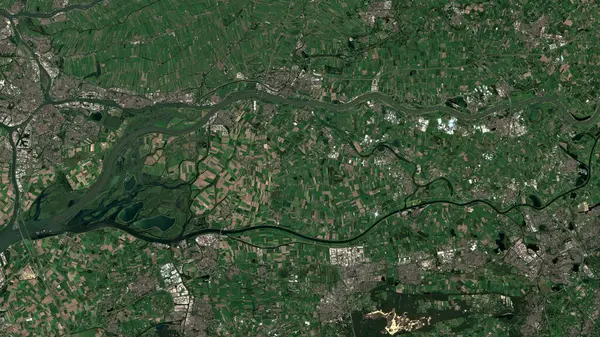 stock image Pays-de-Heusden Island in the North Sea on a satellite image taken in September 7, 2023