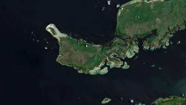 stock image Pulau Selu in the Banda Sea on a satellite image taken in October 6, 2023