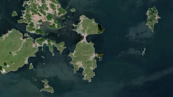 stock image Soan-do Island in the Japan Sea on a satellite image taken in April 27, 2023