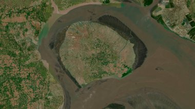 Urir Char Island in the Bay of Bengal on a satellite image taken in November 2, 2023 clipart