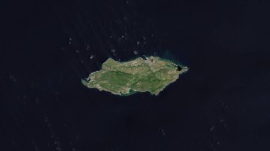 Yonagunijima, Filipin Denizi 'nde 26 Haziran 2023' te çekilmiş bir uydu görüntüsü.