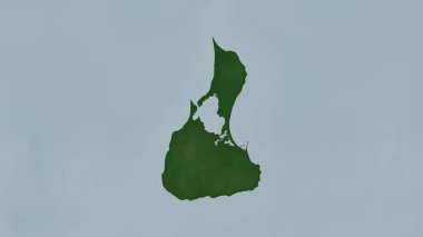 Block Island in the North Atlantic Ocean on a colored elevation map clipart