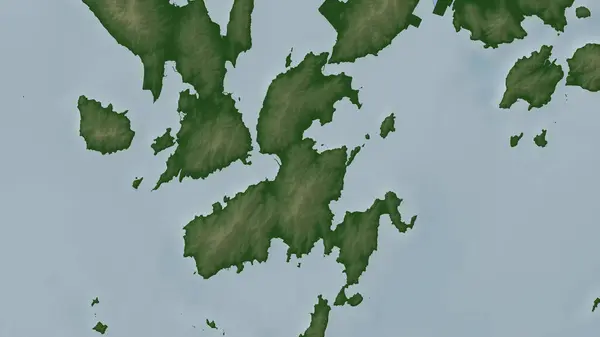 stock image Kurahashi Island in the Seto Naikai or Inland Sea on a colored elevation map