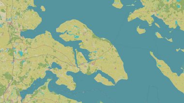 Kattegat 'taki Alsen Adası, OSM İnsani Yardım Stili Haritasında