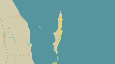 Ilha do Bazaruto Mozambik Kanalı 'nda bir topoğrafik, OSM İnsani Stil Haritası üzerinde