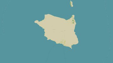 Güney Çin Denizi 'ndeki Calayan Adası OSM İnsani Yardım Stili haritası üzerinde
