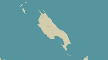 Güney Atlantik Okyanusu 'ndaki Carcass Adası bir topografik, OSM İnsani Yardım Stili haritası üzerinde